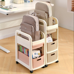 Portable <b>Backpack</b> Organizer With <b>Wheels</b> Multi Tier Book Storage Rack For Students Office Use - Product Image 1