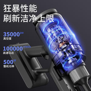 เครื่องดูดฝุ่นไร้สายแบบพกพาขายดีข้ามประเทศ 500W แรงดูด 35KPa พร้อมหัวแปรงกำจัดไรฝุ่น - Product Image 2