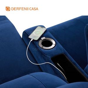 Moderner Massivholz-Stoff-Kinosessel mit elektrischer Liegefunktion und verstellbarer Höhe für Wohnzimmer und Hotelgebrauch - Product Image 4