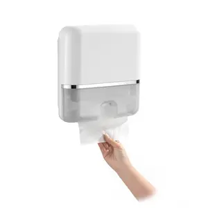 Pollock Wandgemonteerde Abs Multifold Handdoekdispensers, Papieren Handdoekdispenser Enkele Dispenser Compact Ontwerp Wit