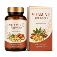 Complément de Vitamine E Haute Puissance 60 Gélules Molles avec Tocophérols Mixtes et Huile de Tournesol pour le Bien-être Quotidien Vente en Gros