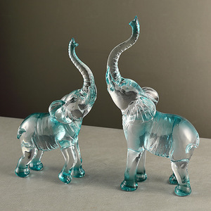 Auspicious <b>Elephant</b> Figurine Resin Feng Shui Living Room <b>Decor</b> Housewarming Gift Single Piece Package - Product Image 3