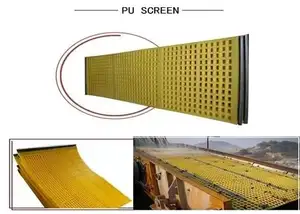 Panel layar Vr Pu injeksi Polyurethane buatan Tiongkok, filter jala layar bergetar linier Zigzag