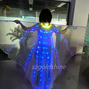 Offre Spéciale GoldShine Ailes de danse orientale pour adultes Ailes lumineuses à LED multifonctionnelles avec télécommande pour décorations de fête - Product Image 5