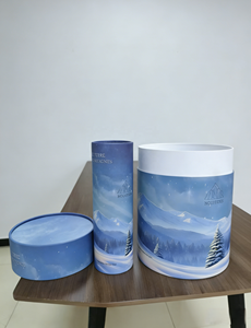 Emballage cylindrique pour tasse de montagne enneigée, boîte cadeau, emballage cylindrique en papier épais et rigide pour tasse à whisky, antichoc et incassable - Product Image 3
