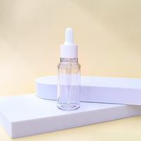 Bouteilles de luxe en plastique de 30 ml (1 oz) pour huiles essentielles avec compte-gouttes, flacon de sérum, huiles essentielles, cylindre à épaule plate pour teinture