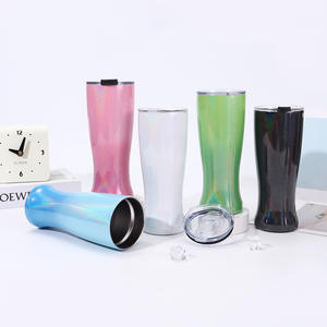 Seaygift-Jarrón de 30oz con logotipo personalizado de arcoíris en forma de cintura, taza portátil de café con aislamiento térmico de doble pared - Product Image 2