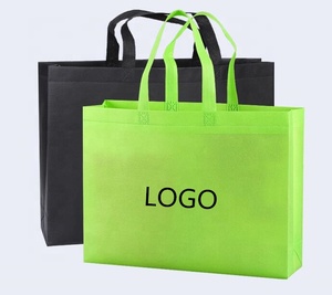 Sac fourre-tout non tissé imperméable laminé matériau <span class=keywords><strong>éco</strong></span>logique recyclable personnalisé avec sac à provisions imprimé logo - Product Image 1