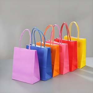 ถุงกระดาษคราฟท์เคลือบลามิเนต ขนาดสั่งทำได้ 200 แกรม เป็นมิตรกับสิ่งแวดล้อม สำหรับซุปเปอร์มาร์เก็ต หลากสี พร้อมโลโก้สีดำ จำหน่ายราคาส่งจากโรงงาน - Product Image 2