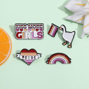 Pin de esmalte de chica Gay como broches lesbianas mariposa Animal regalo Arco Iris solapa pines esmalte Pin insignias - Product Image 5