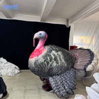 Costume gonflable de dinde d'image réelle, costume d'oiseau de canard de poulet sur mesure pour l'activité de défilé de scène de fête