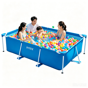 Piscine rectangulaire hors sol <span class=keywords><strong>gonflable</strong></span> pour enfants <span class=keywords><strong>Intex</strong></span> 28272 en PVC, facile à installer, design écologique pour les enfants - Product Image 1