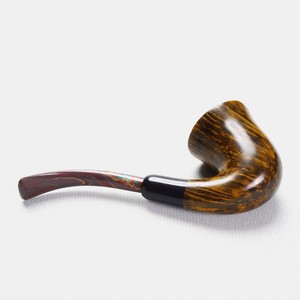 Muxiang Briarwood Smoking Pipe Bent Shape 3mm Vulcanized Rubber Mouthpiece Men's Tobacco Pipe Accessory - Product Image 3