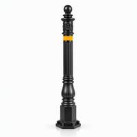 Poteau de sécurité décoratif classique en fonte personnalisé Shengri Foundry avec anneau de chaîne, pour jardin extérieur, colonnes décoratives