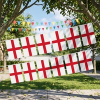 Vente en gros de drapeaux en guirlande d'Angleterre de 14x21 cm, imprimés sur mesure, pour la décoration d'événements et de fêtes