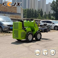 Mini-chargeuse sur chenilles à vibrations amorties avec pneus tout-terrain en option pour terres agricoles humides, routes boueuses et travaux ruraux