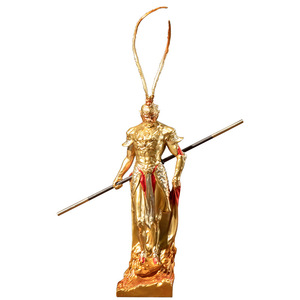 Figura de Latón del Rey Mono Sun Wukong, de Copper Art Workshop, Bañada en Oro, Adorno Coleccionable 3D - Product Image 5