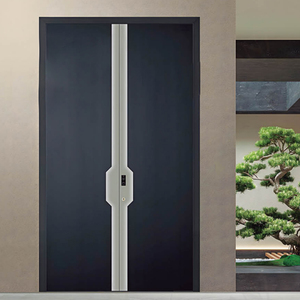 <span class=keywords><strong>Porte</strong></span> d'entrée au design américain moderne <span class=keywords><strong>Porte</strong></span> de sécurité extérieure noire imperméable pour l'extérieur pour les maisons Hôtels Villas - Product Image 3