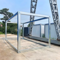 Structure de conteneur portable préfabriquée en acier galvanisé de 20 pieds et 40 pieds, sans murs, en kit, pour maison conteneur