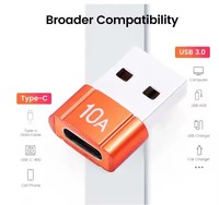 Adaptateur OTG de charge rapide 2026 10A USB 3.0 Type-C mâle vers femelle pour ordinateur portable et téléphone portable avec connecteur C
