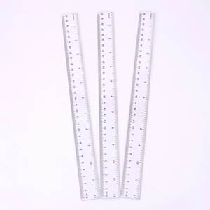 Juego de reglas transparentes para estudiantes al por mayor, 15/20/30 cm, doble escala, material escolar - Product Image 5