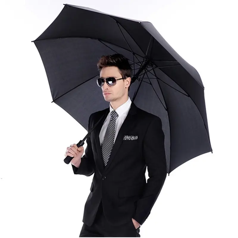 Dia120-180cm Parapluie de grande taille Logo d'impression personnalisé 3 personnes Parapluie droit Parapluie coupe-vent