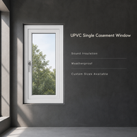 Fenêtre à battant simple en PVC multi-chambres insonorisée avec poignée brossée et verre acoustique, anti-courant d'air, directement de l'usine