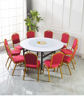 Table de banquet ronde pliante en PVC sur mesure, imperméable, anti-huile, insonorisante, pour événements, repas, hôtel, mariage, 120-300 cm