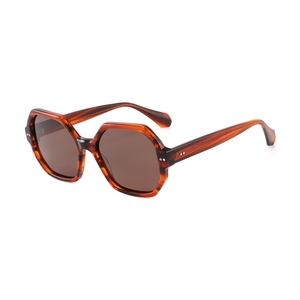 Gafas de Sol Unisex Cuadradas de Acetato, Montura Completa Color Carey, Protección UV400, Protección Solar para Adultos - Product Image 1
