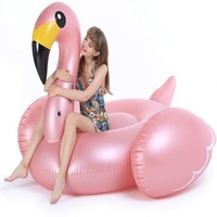 Nouveau modèle de lit gonflable Flamingo pour piscine, flottant pour fête aquatique, Flamingo gonflable à chevaucher pour l'eau, couleur Or Rose