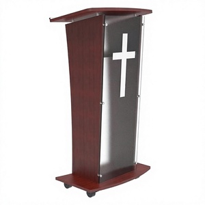 Modern Eco-Friendly Acrylic Podium Stand Clear Pulpit Classroom Lectern Tiered <b>Shelf</b> Storage Church Concert Stage 1-<b>Shelf</b> 110cm - Product Image 4
