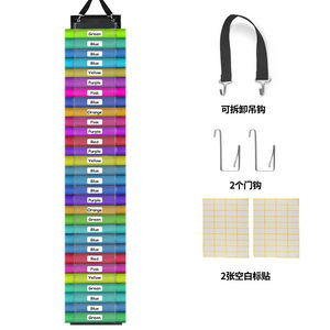 <b>Vinyl</b> Roll Organizer 60 Grid Door Back Storage <b>Bag</b> Waterproof Wall Mounted Plastic Storage Rack For Neatening Clothes - Product Image 2