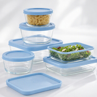 Boîte à lunch rectangulaire en verre borosilicate de 820 ml, sans BPA, résistante à la chaleur, pour nouveau-né, avec couvercle, compatible four, conteneur bento, fournie par l'usine