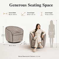 Fauteuil pivotant de luxe en bouclette, chaise longue confortable pour salon, hôtel, chambre à coucher