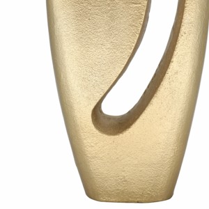Vaso da tavolo moderno in metallo con design traforato per decorazioni con erba della pampa o steli artificiali - Product Image 6