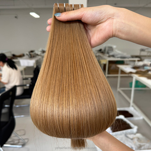 Extensiones de Cabello Humano Ruso Remy de Primera Calidad, Doble Trama, 100g, Invisibles, con Cinta Adhesiva Larga, para Hacerlo Usted Mismo, de 16 a 24 Pulgadas - Product Image 1
