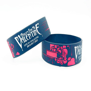 Bracelet en silicone écologique Bullet My Valentine, étanche, gravé, cadeau promotionnel original, incontournable pour les fans - Product Image 2