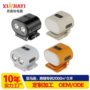 Mini Rechargeable LED Headlamp With <b>Dimmer</b> For Fishing Camping Outdoor Use Orange Color Plastic Body USB Charging - Product Image 2