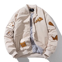 Veste de baseball décontractée en jersey, style uniforme américain, coupe ample, épaisse