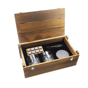 Ensemble de pierres à Whisky artificielles avec 2 verres, boîte de luxe faite à la main avec 8 Cubes à glace en <span class=keywords><strong>granit</strong></span> et pierres à Whisky - Product Image 1