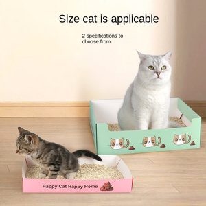 Bac à litière pliable écologique pour <span class=keywords><strong>chat</strong></span>, grande capacité, toilettes jetables en <span class=keywords><strong>papier</strong></span>, facile d'entretien, nouveau design transfrontalier - Product Image 1