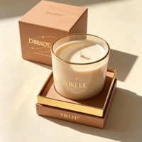 Boîte personnalisée haut et basse pour pots de bougies de 4oz/6oz, emballage cadeau de luxe vide pour bougie parfumée individuelle, boîtes en papier beige