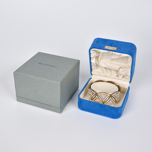 Custom Logo Luxury Modern Velvet Square Rectangle Shape Jewelry <b>Gift</b> <b>Box</b> for Rings <b>Earrings</b> Necklaces Bracelets - Product Image 6