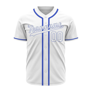 Maillot de baseball court à col en V 100 % polyester, imprimé par transfert thermique, fabriqué au Pakistan, prix abordable, OEM, écologique, taille adulte personnalisée - Product Image 3