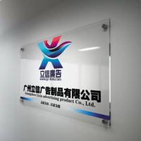 Support mural personnalisé pour panneau d'affichage en acrylique pour entreprise