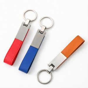 Porte-clés en cuir de luxe personnalisé avec logo de voiture, gravure laser, fermoir métallique, pour entreprise, automobile, mode - Product Image 2
