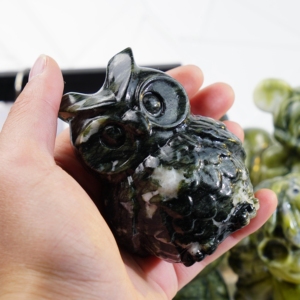 Prix de gros avantageux : Artisanat en jade Xiuyan, sculptures en néphrite, hibou animal en néphrite, prix au kg, pour <span class=keywords><strong>cadeau</strong></span> - Product Image 6