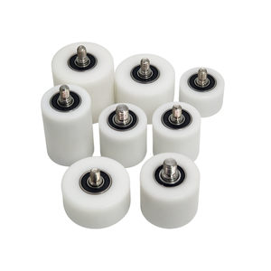 Roues à double roulement de qualité industrielle OD 30-45 mm avec arbre fileté pour chariots, chariots à roulettes et chariots de transport - Product Image 3