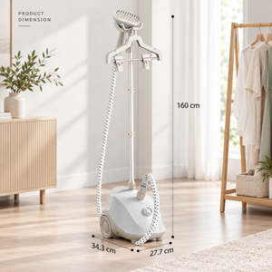 Défroisseur Vapeur Vertical 1500W pour Vêtements, Fer à Vapeur Puissant sur Roulettes, Réservoir d'Eau 1700ml, 55 Min de Vapeur Continue - Product Image 2