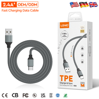 LDNIO LS441 Vente en gros d'origine Android c à c Micro Tipo Type c Chargeur de données USB Câble de charge pour iphone